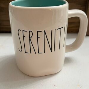 Rae Dunn Serenity Mug - White and Teal